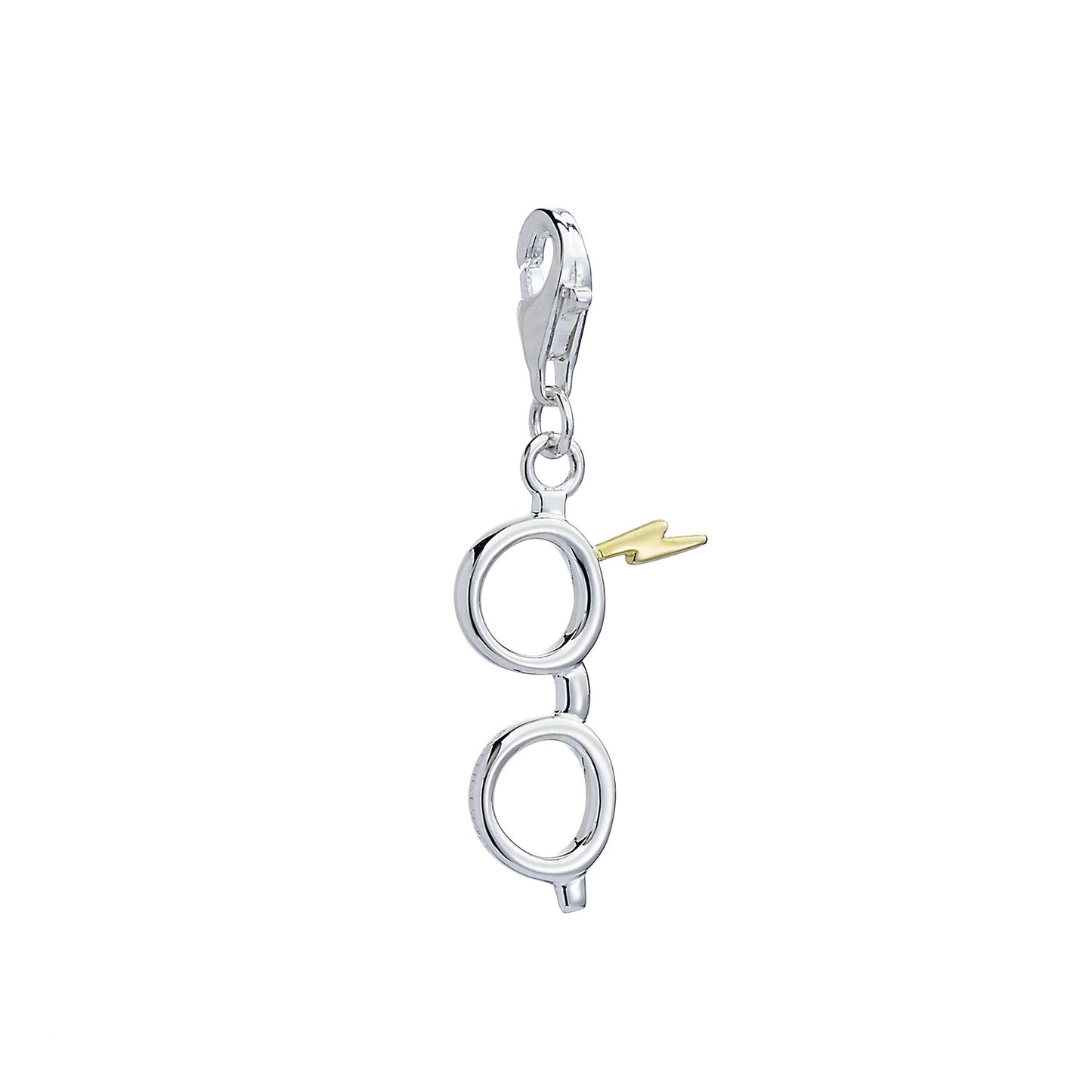 Harry Potter Lightning Bolt and Glasses Clip On Charm - Sterling Silver