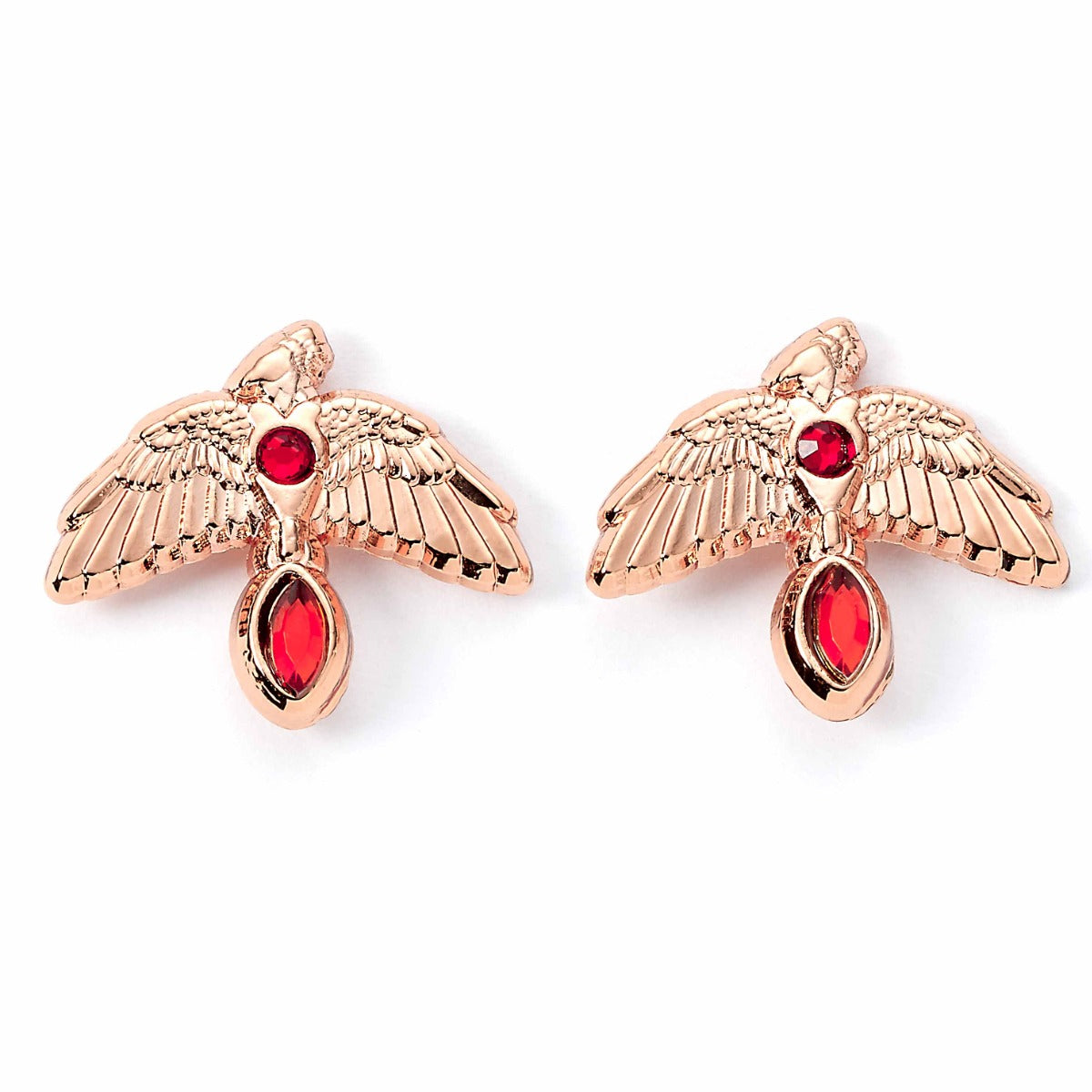 Harry Potter Fawkes Rose Gold Plated Stud Earrings - Rose Gold