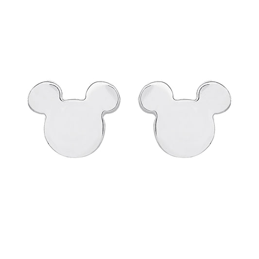 Boucles d'Oreilles Tête de Mickey Disney en Argent Massif