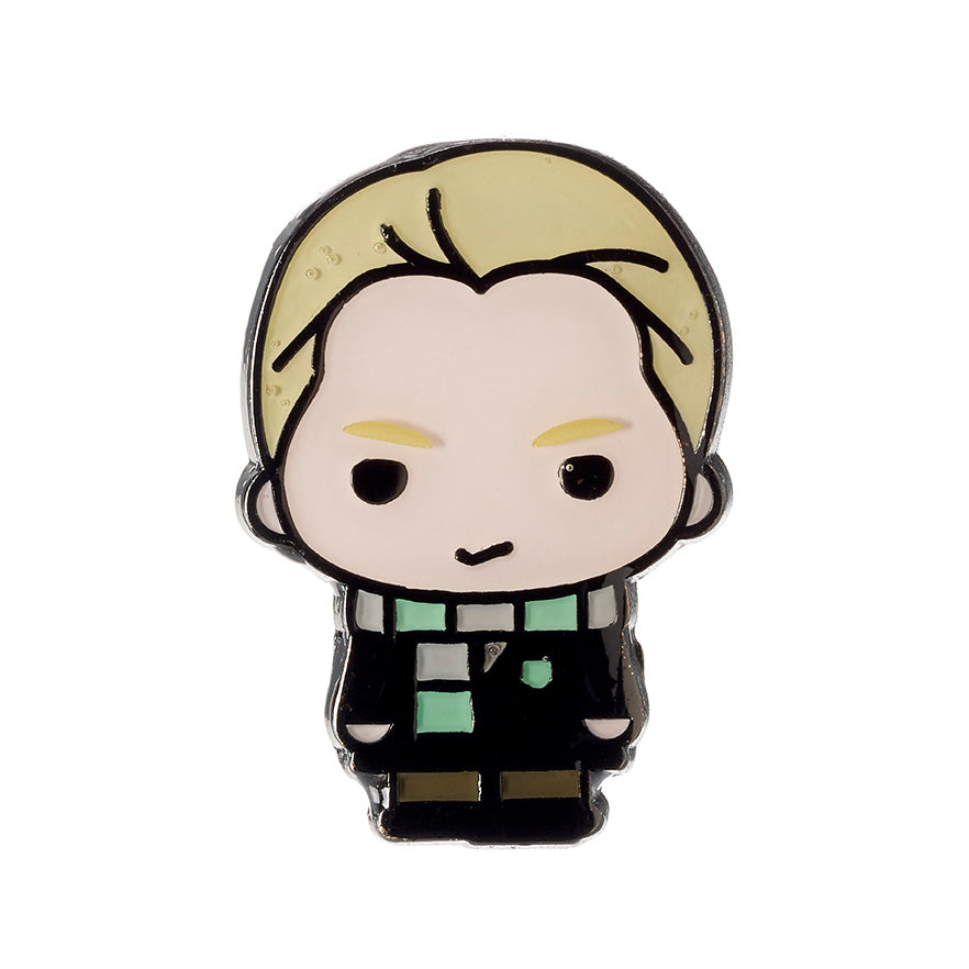 Harry Potter Draco Malfoy Chibi Style Pin Badge - Black