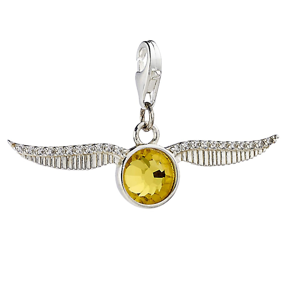 Harry Potter Sterling Silver Snitch Clip Charm avec éléments en cristal