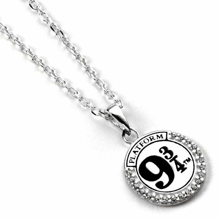 Harry Potter Platform 9 3/4 Necklace Embellished with Crystals - Sterling Silver