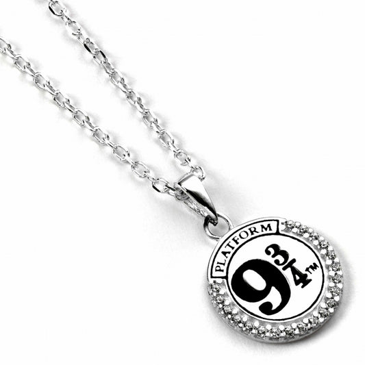 Harry Potter Platform 9 3/4 Necklace Embellished with Crystals - Sterling Silver