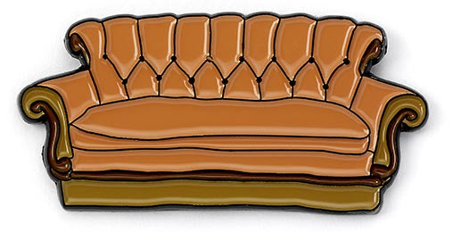 Friends the TV Series Pivot, Pivot, Sofa Pin Badge - Brown