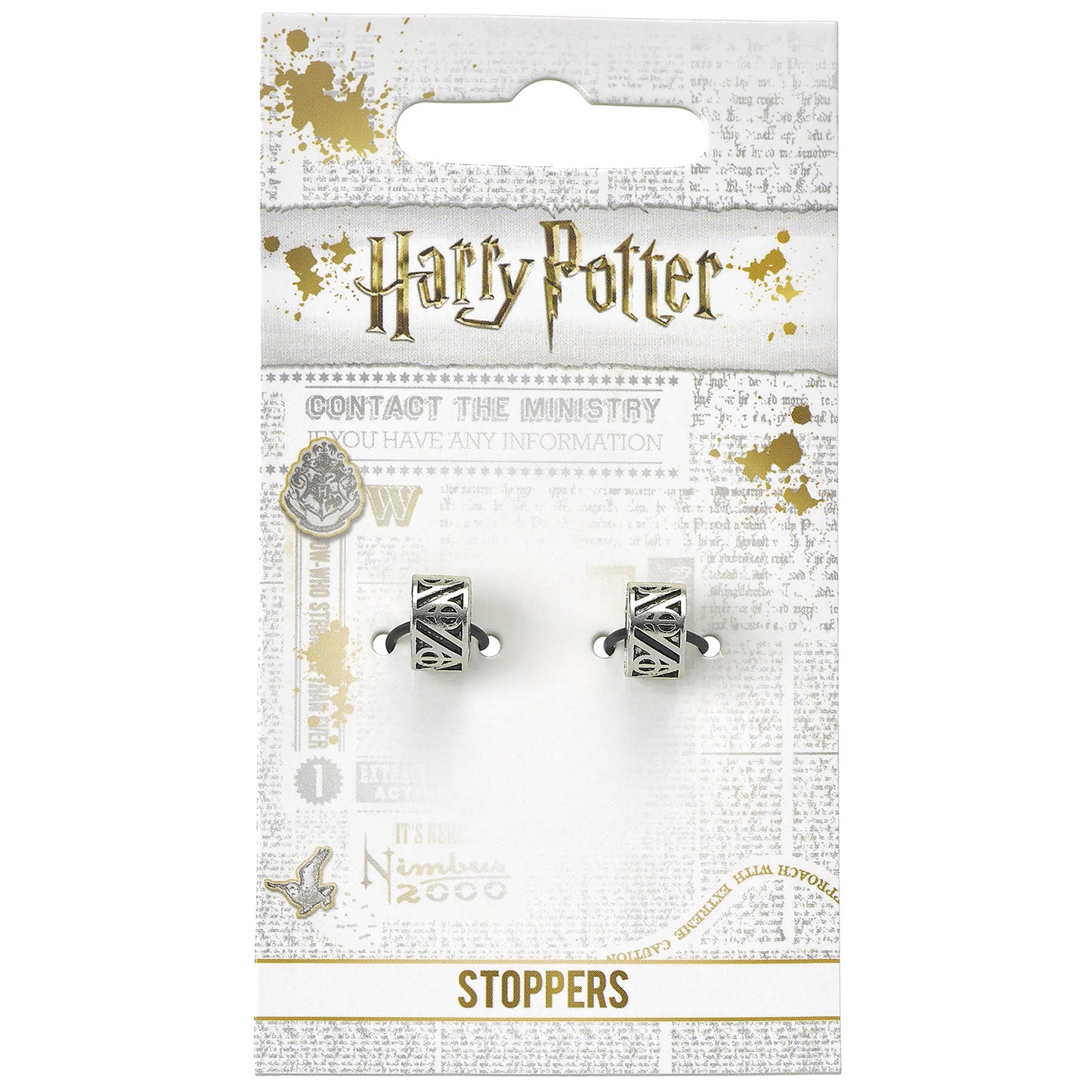 Harry Potter Deathly Hallows Charm Stopper set of 2 - Silver