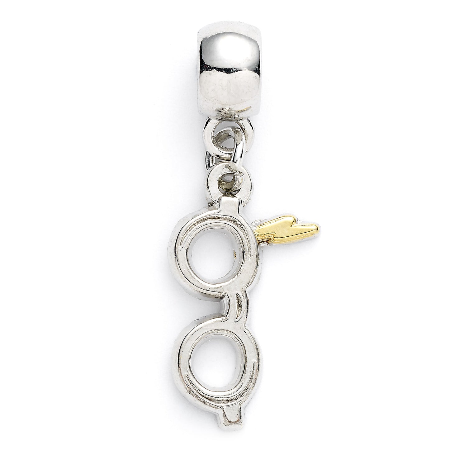 Harry Potter Lightning Bolt & Glasses Slider charm - Silver