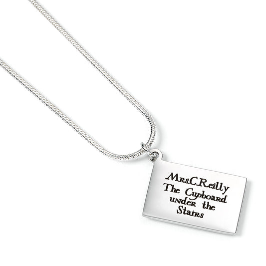 Collier Lettre d'Acceptation de Poudlard Personnalisé Harry Potter - Argent