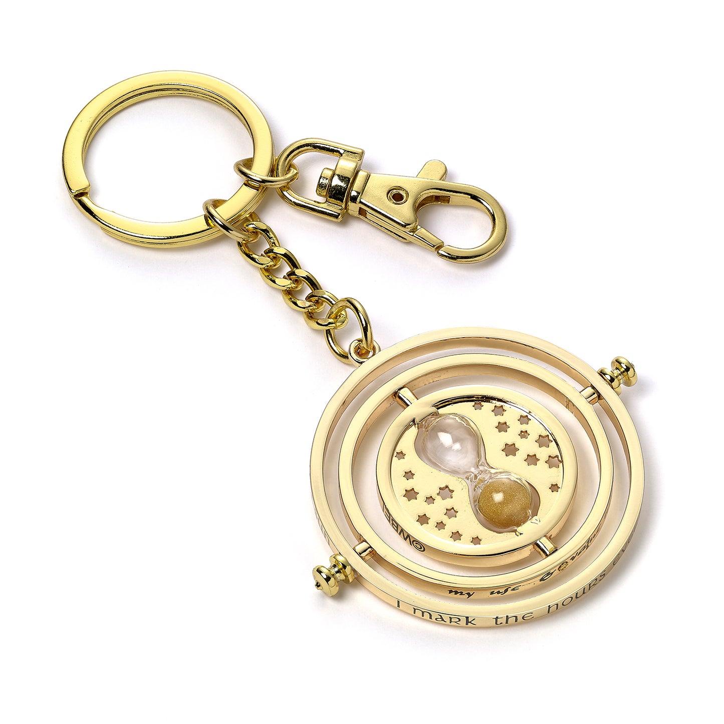 Harry Potter Spinning Time Turner Keyring - Gold