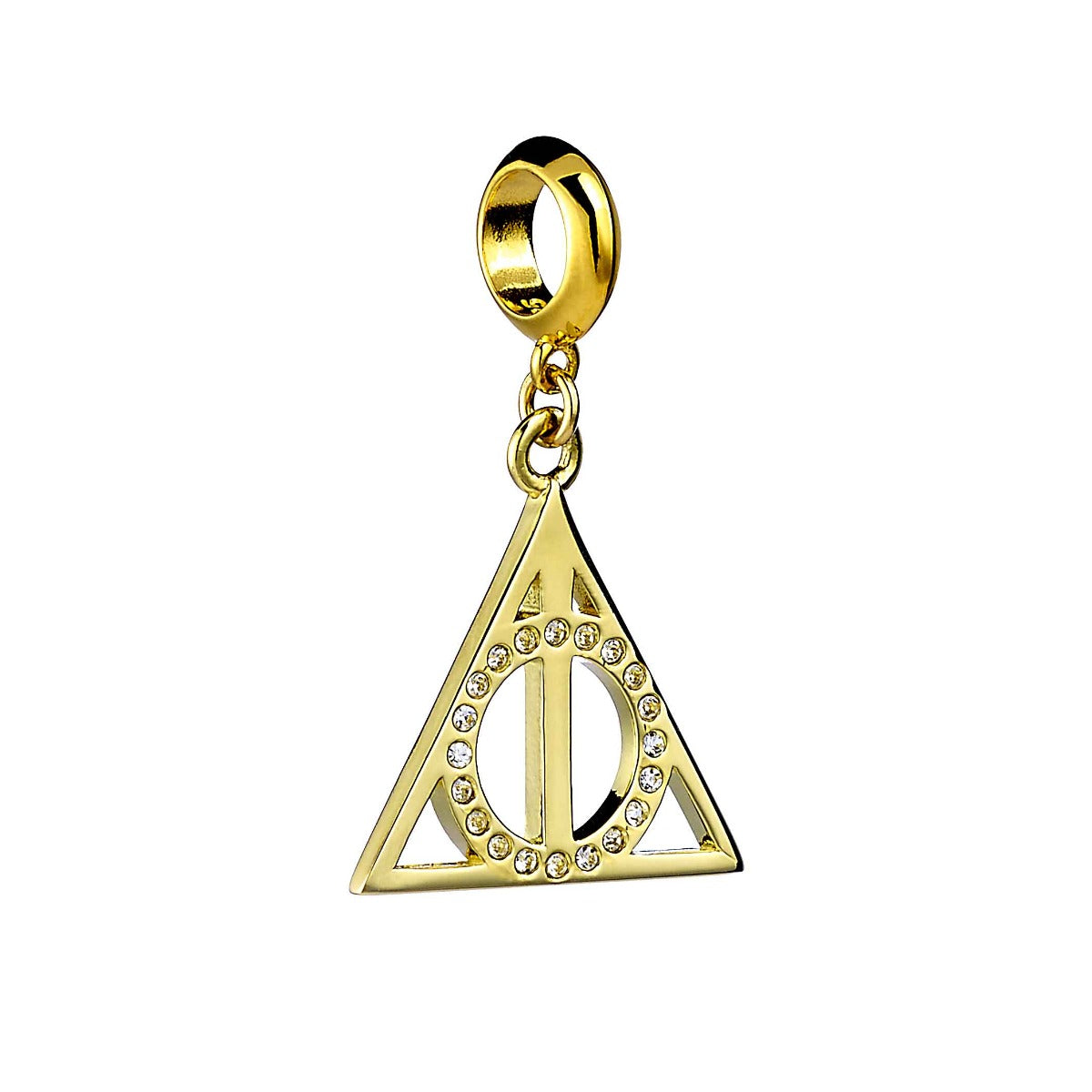 Harry Potter Sterling Silver Gold Plated Deathly Hallows Slider Charm