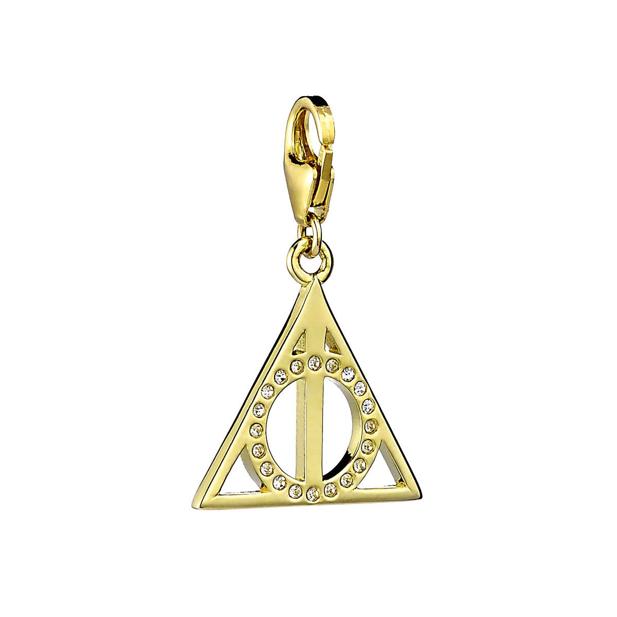 Harry Potter Sterling Silver, Gold Plated Deathly Hallows Clip On Charm