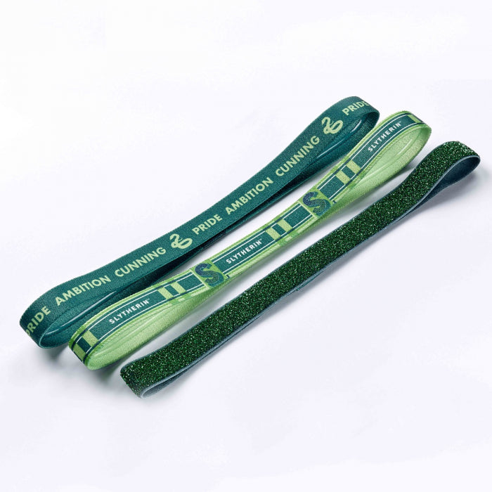 Kellica Official Harry Potter Slytherin Elastic Headband Set
