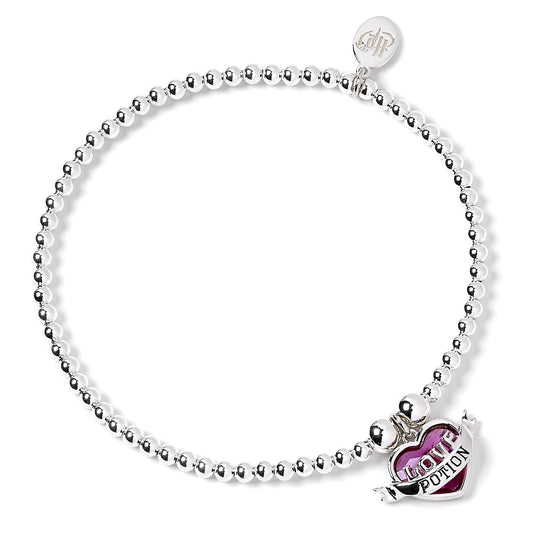 Harry Potter Ball Bead Bracelet with Love Potion Charm - Sterling Silver