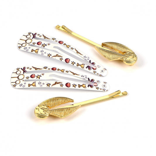 Harry Potter Quidditch Golden Snitch Hair Clip Set