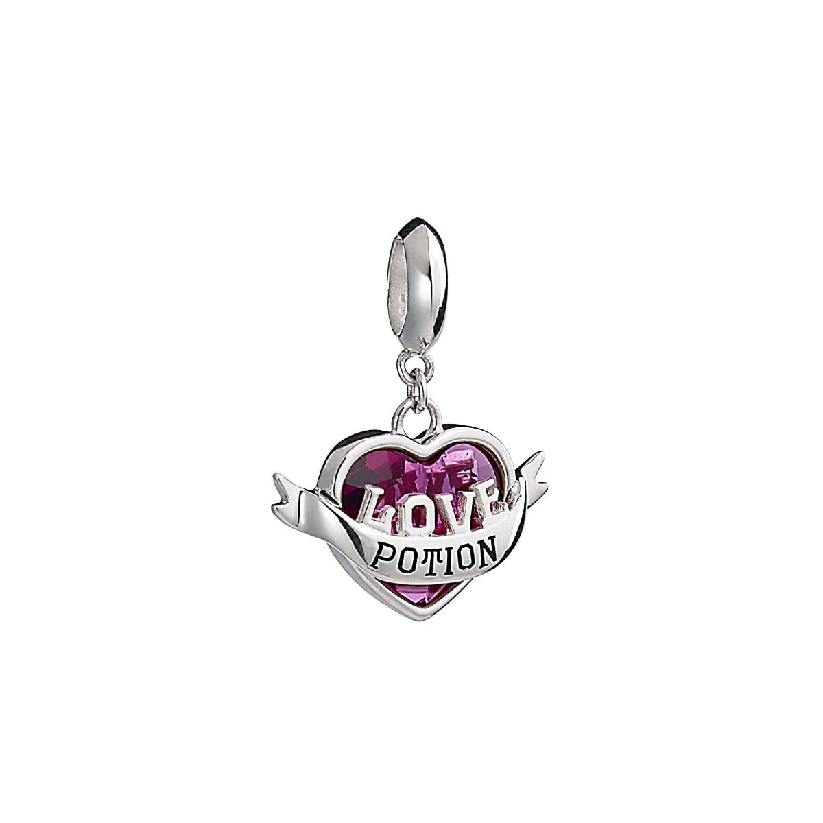 Harry Potter Sterling Silver Love Potion Slider Charm With Crystals