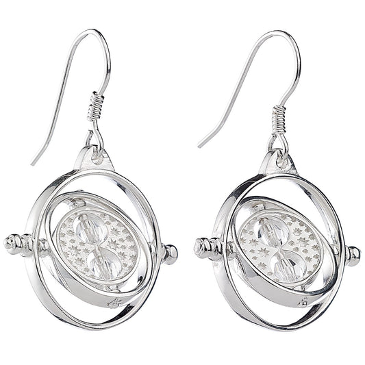 Boucles d'Oreilles Retourneur de Temps Harry Potter Ornées de Cristaux - Argent Sterling