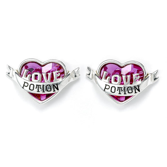Harry Potter Love Potion Stud Earrings Embellished with Crystals - Sterling Silver
