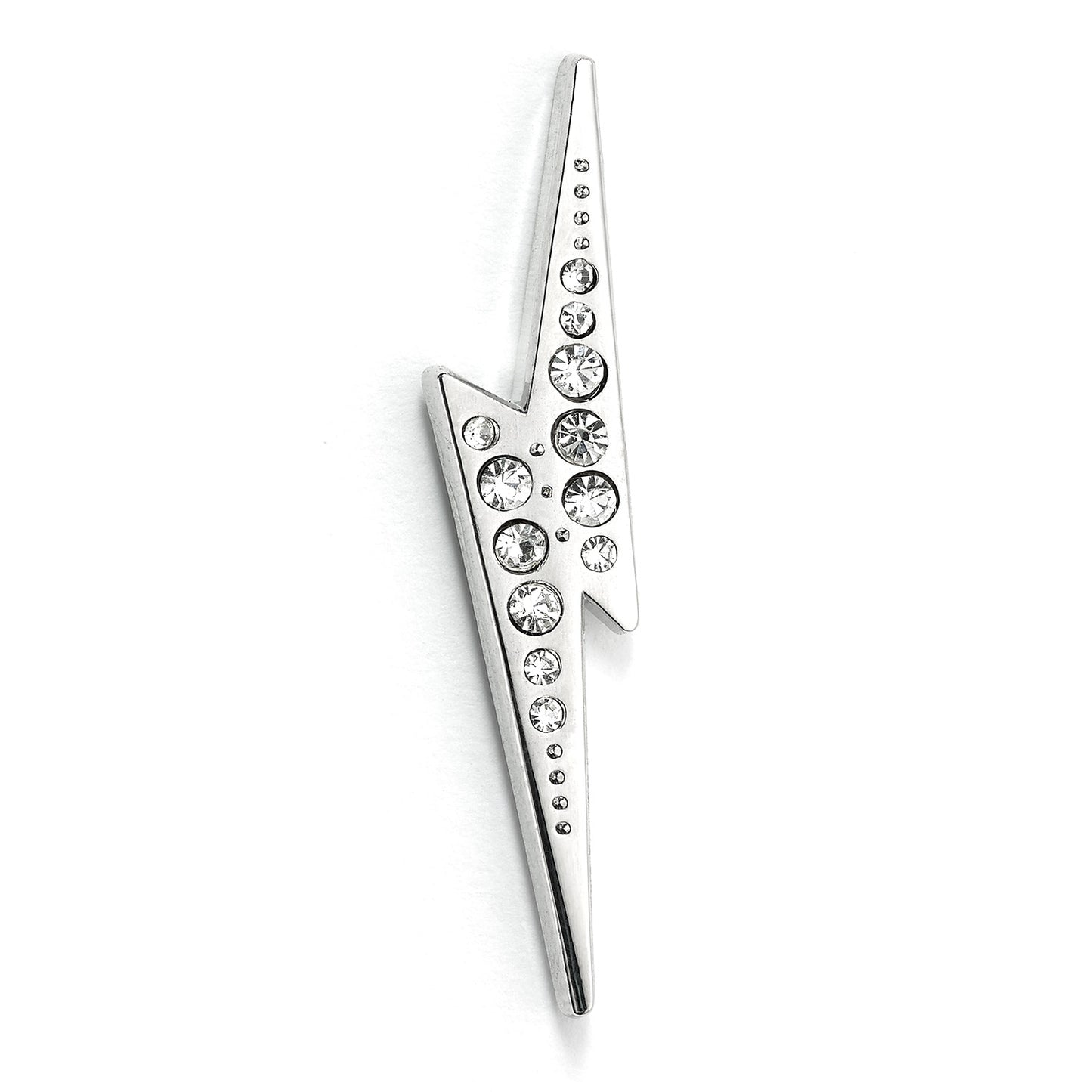 Insigne d'épingle Harry Potter Lightning Bolt avec Cristaux - Argent