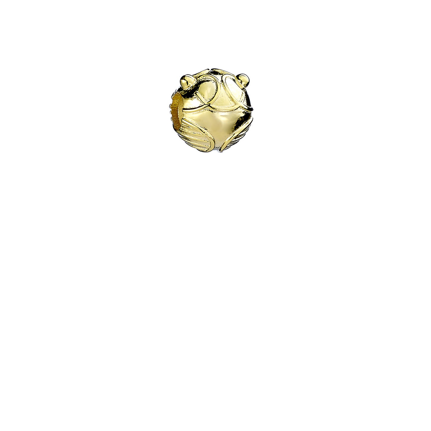 Harry Potter Golden Snitch Spacer Bead - Gold Plated Sterling Silver