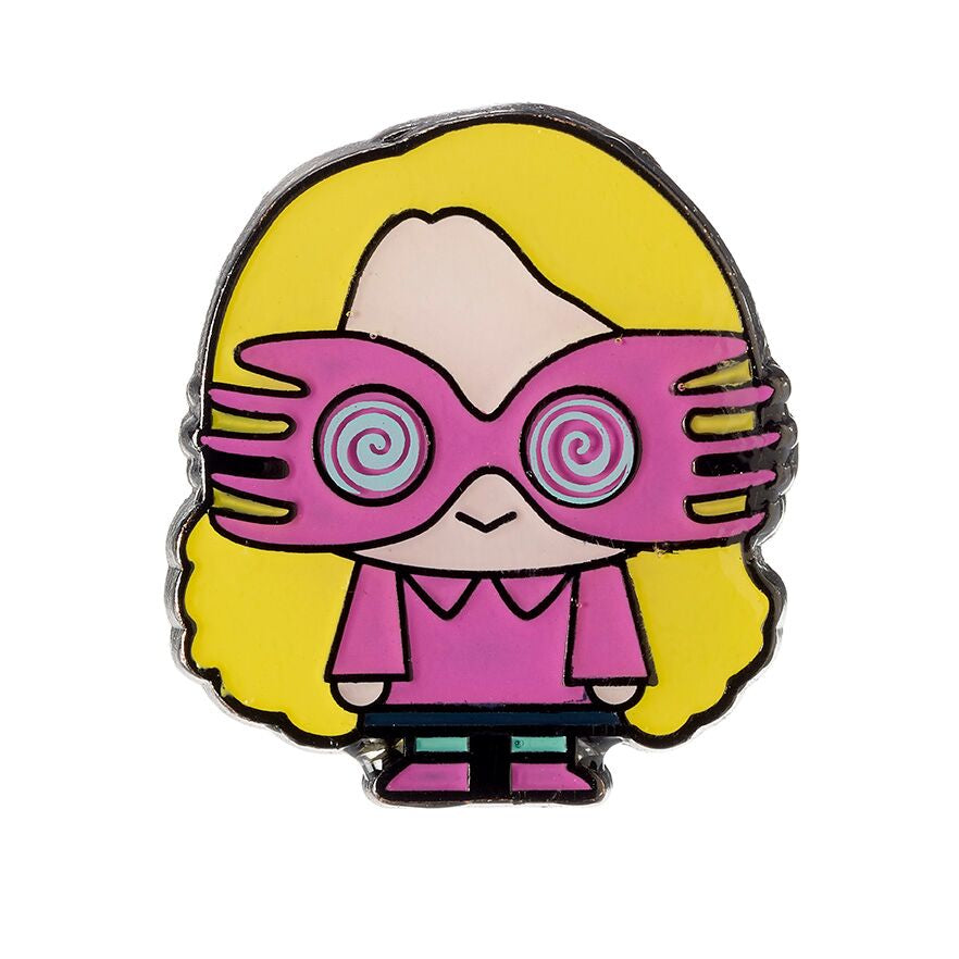 Harry Potter Luna Lovegood Chibi Style Pin Badge - Pink