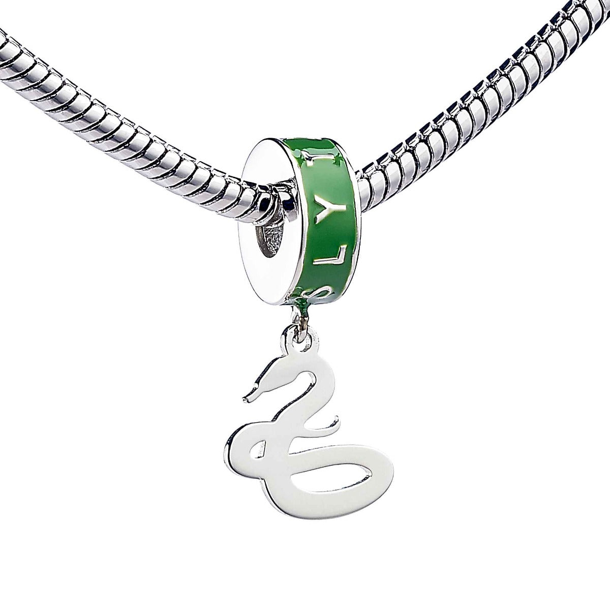 Harry Potter Sterling Silver Slytherin House Slider Charm