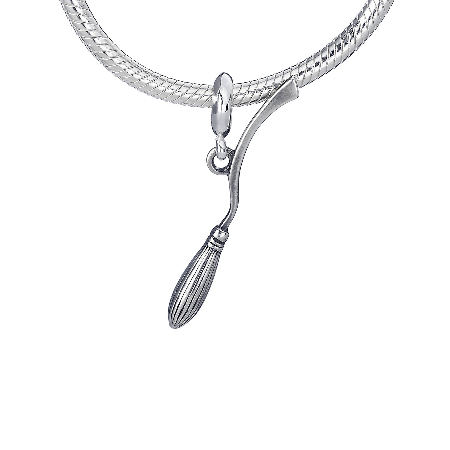 Harry Potter Sterling Silver Nimbus 2000 Broomstick Slider Charm