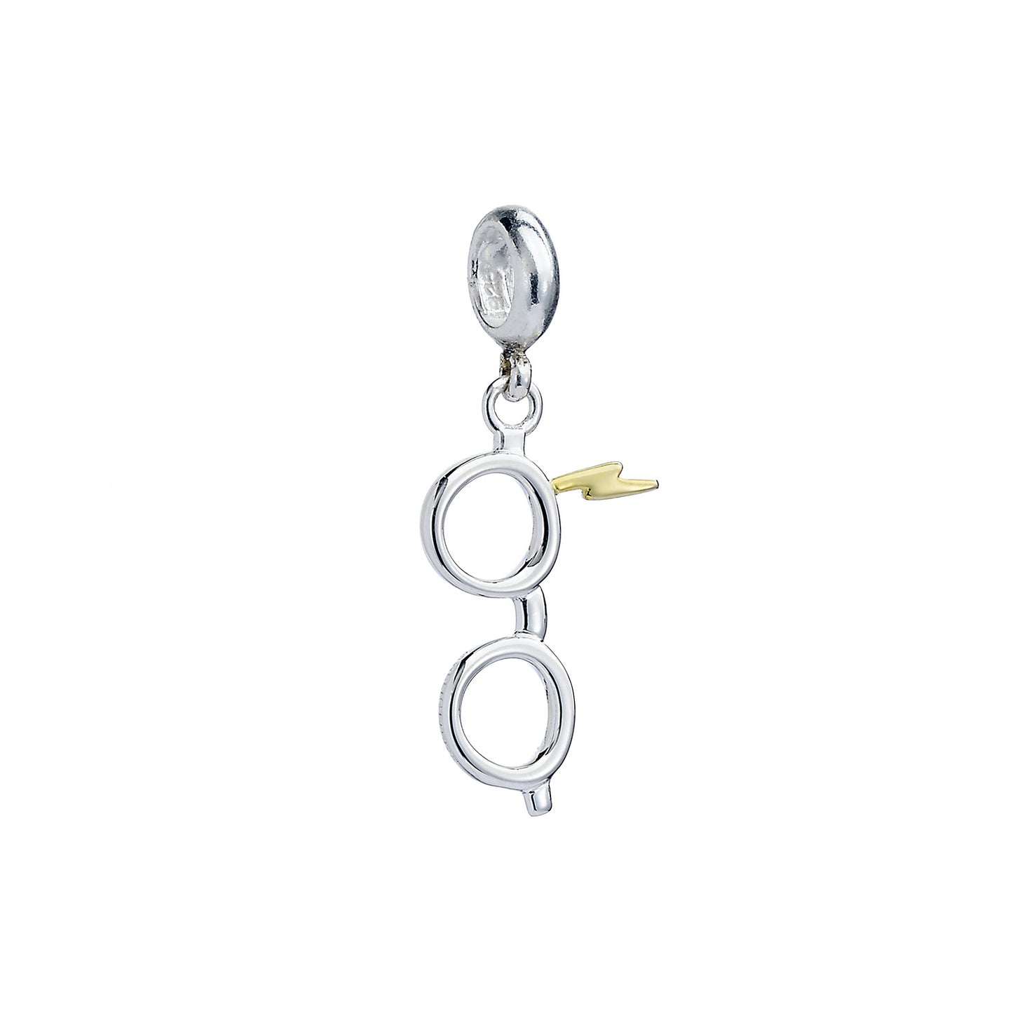 Harry Potter Lightning Bolt and Glasses Slider Charm - Sterling Silver