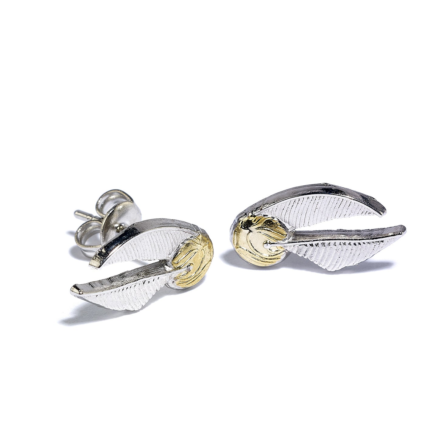 Harry Potter Golden Snitch Stud Earrings - Silver