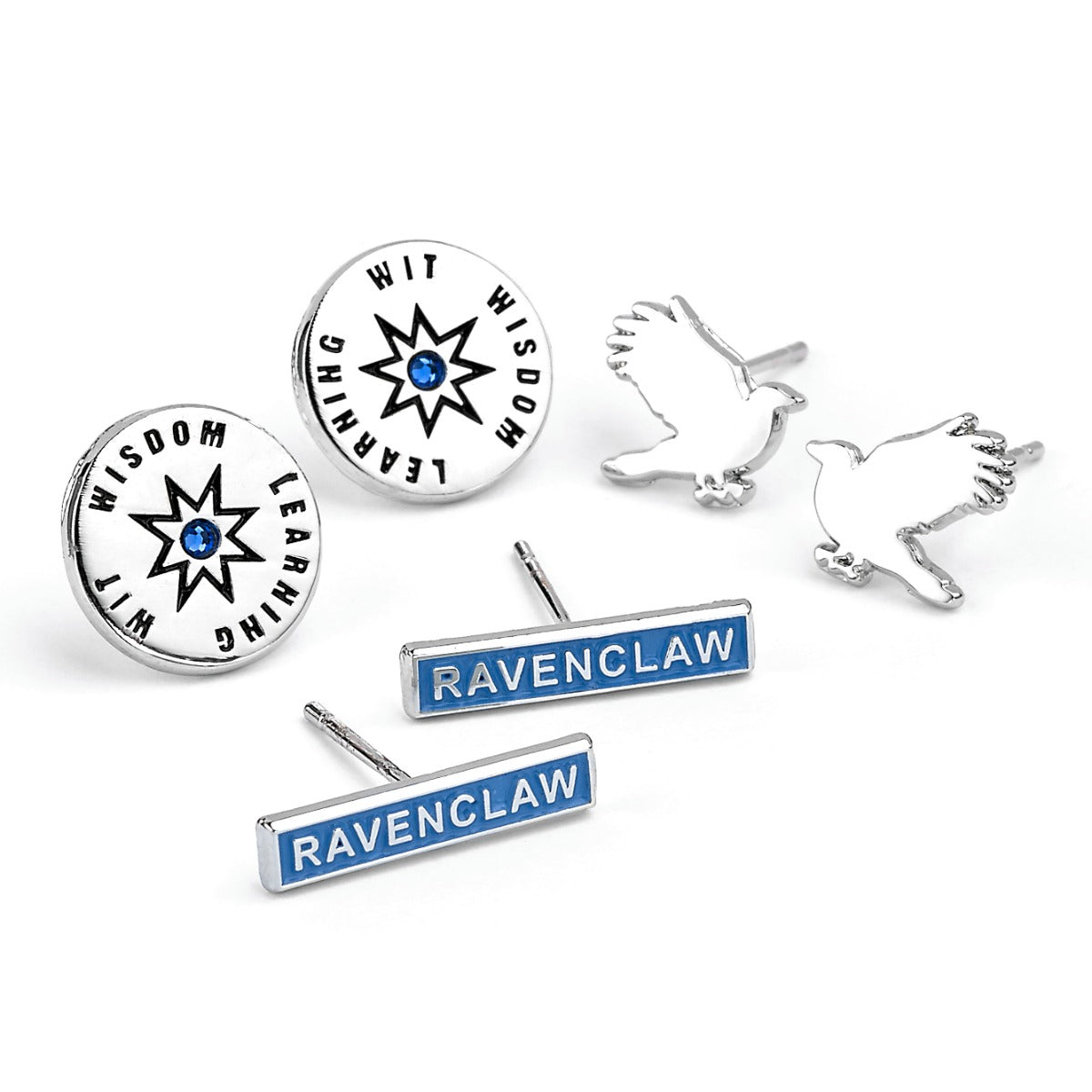 Kellica Harry Potter Ravenclaw Set of 3 Stud Earrings