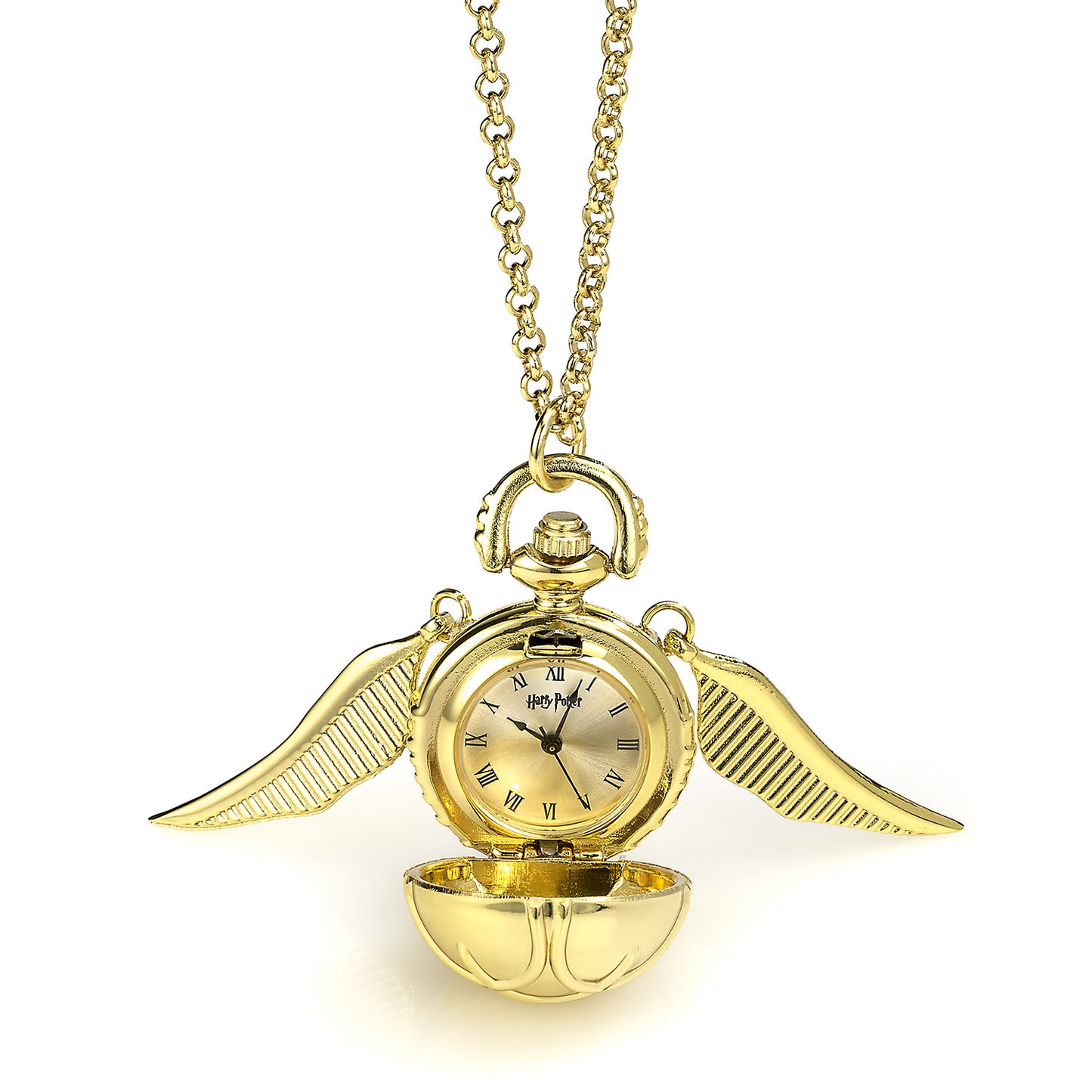Harry Potter Golden Snitch Watch Necklace - Gold