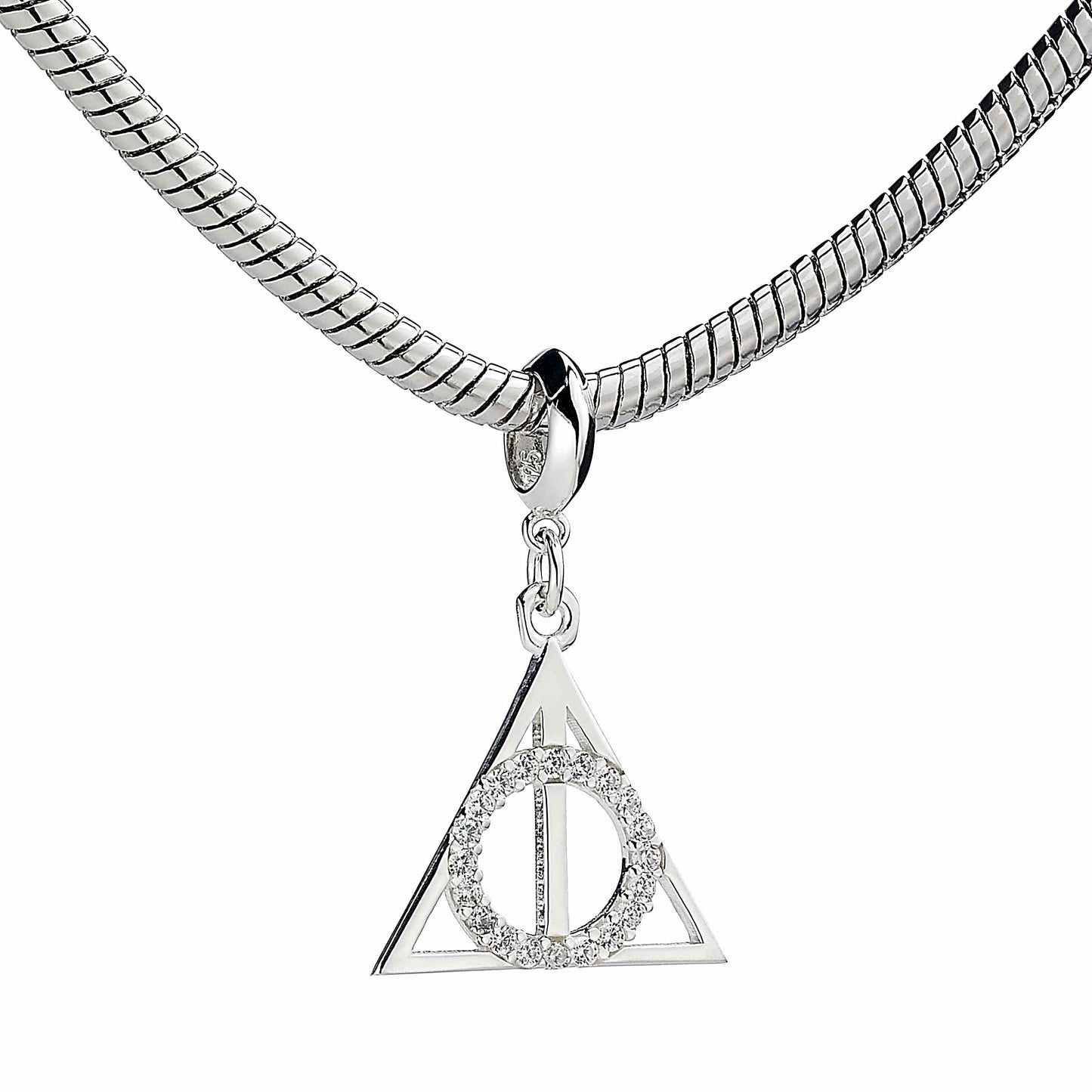 Harry Potter Deathly Hallows Slider Charm Embellished with  Crystals - Sterling Silver
