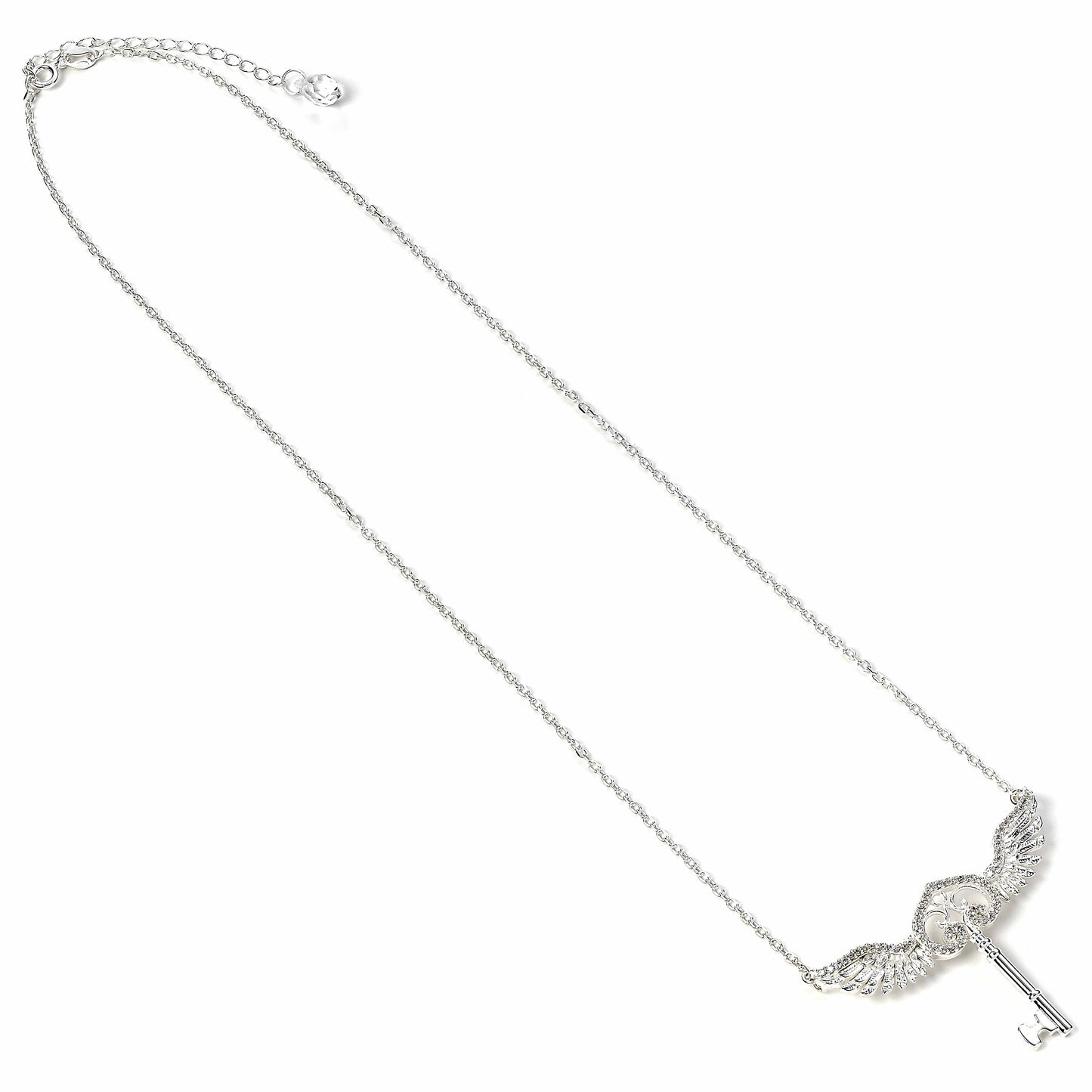 Harry Potter Flying Key Necklace Embellished with Crystals - Sterling Silver
