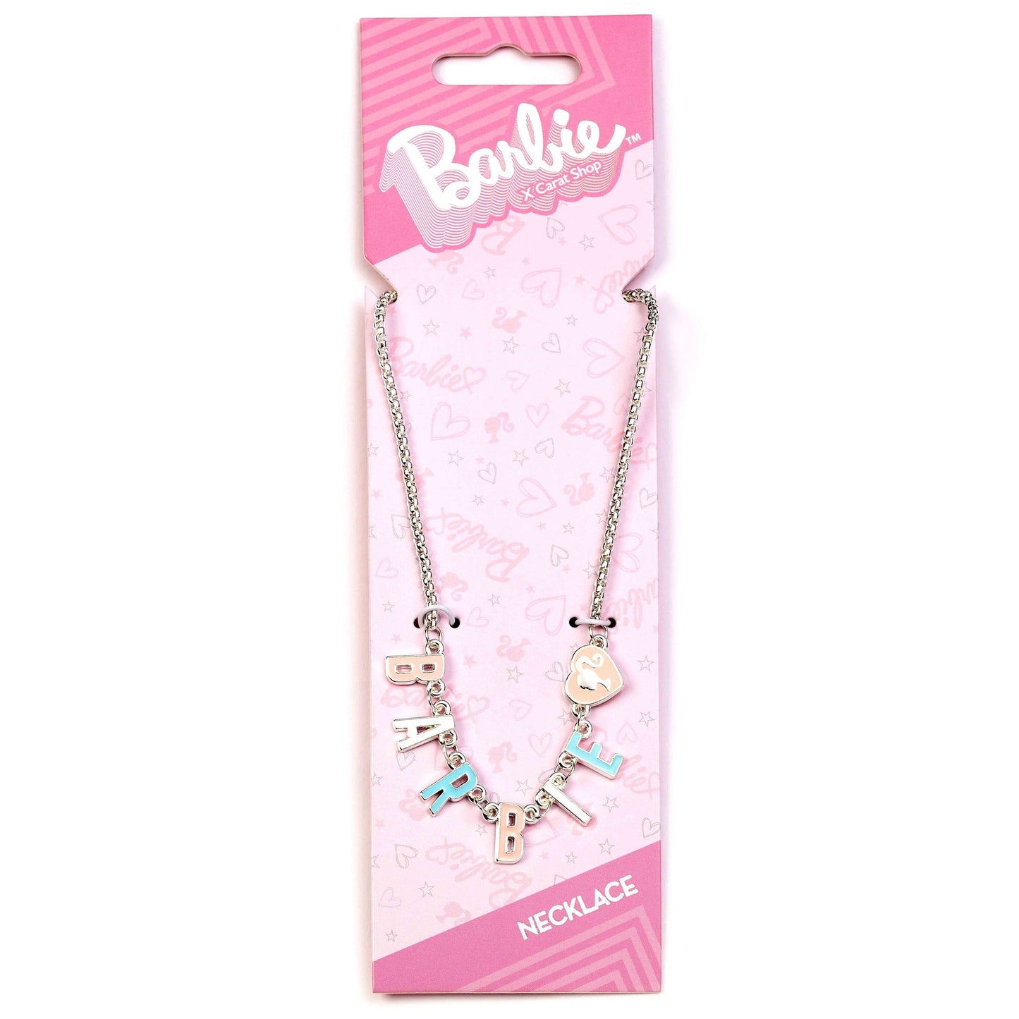 Barbie Enamel Letter Name Necklace