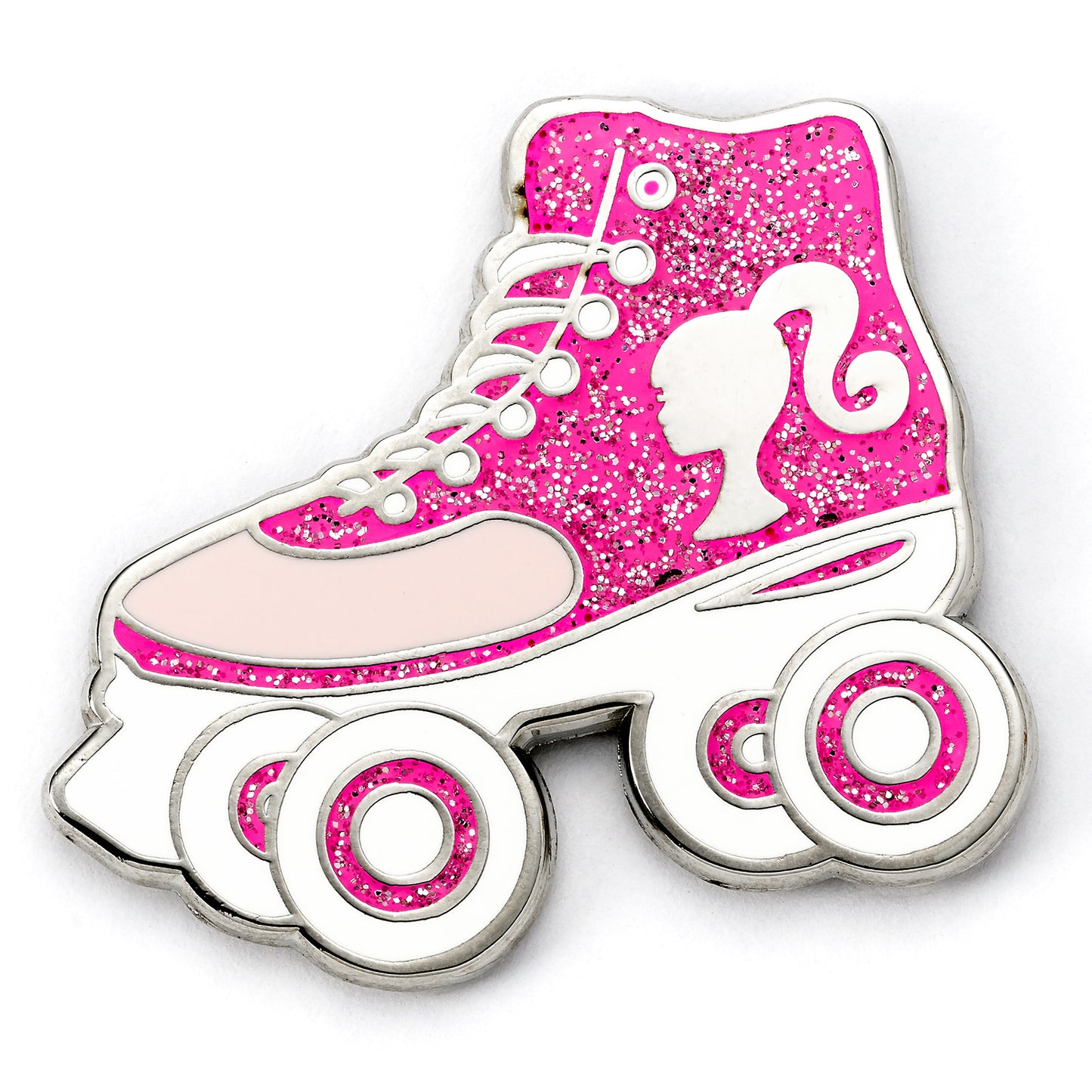 Barbie Roller Skate Pin Badge - Pink