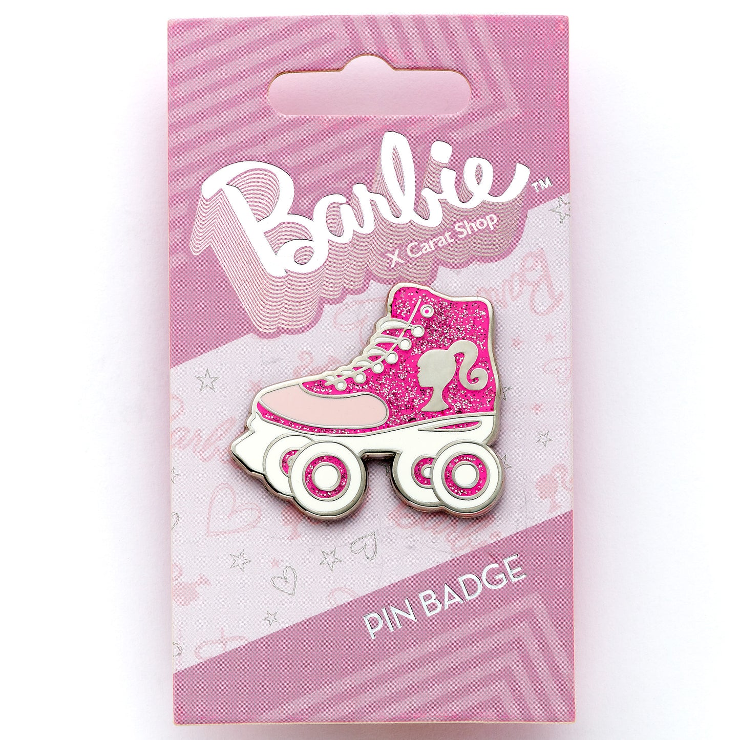 Barbie Roller Skate Pin Badge - Pink