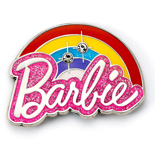 Barbie Rainbow Logo Pin Badge - Pink