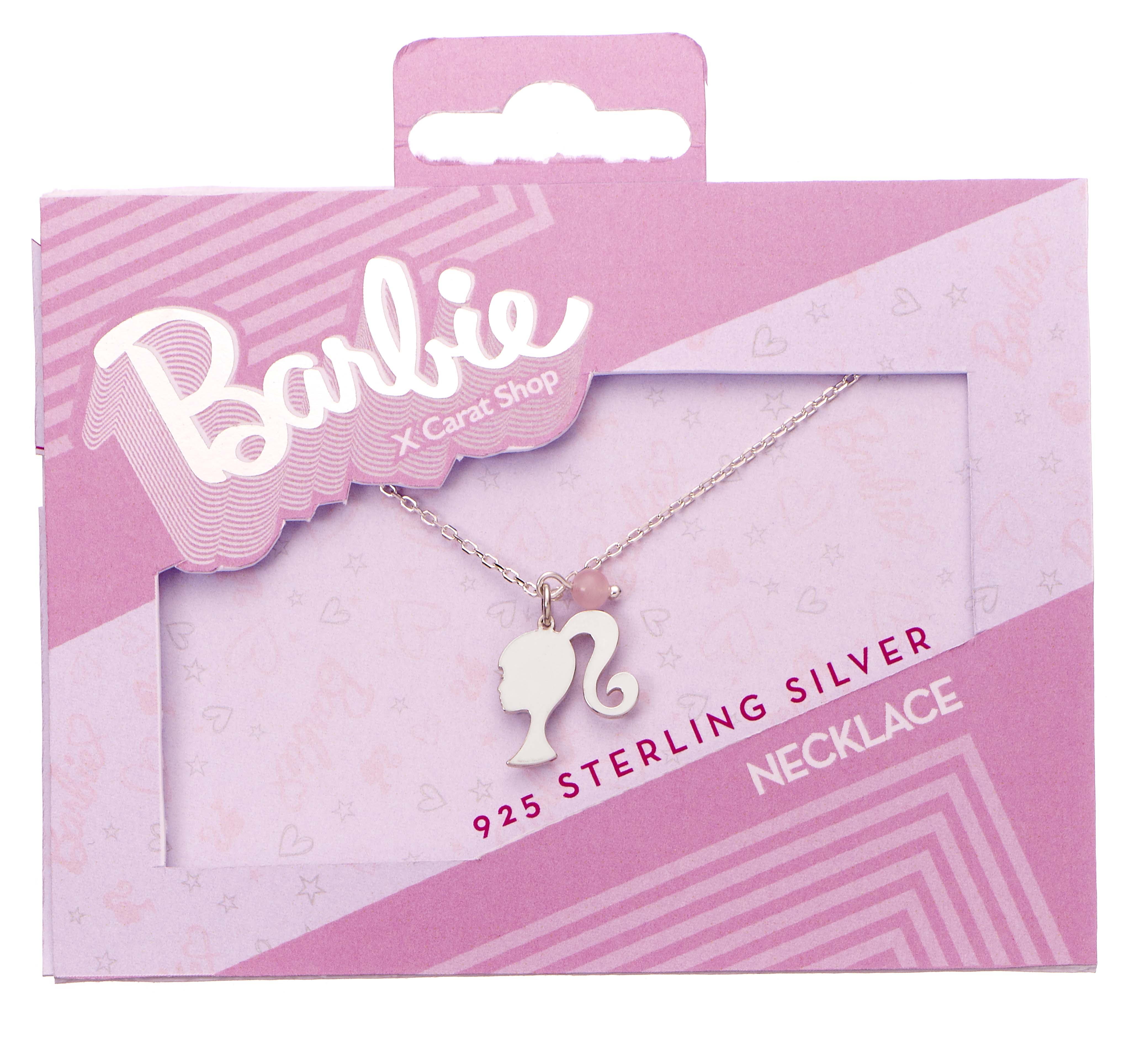 Barbie Sterling Silver Silhouette Quartz Bead Charm Necklace Kellica