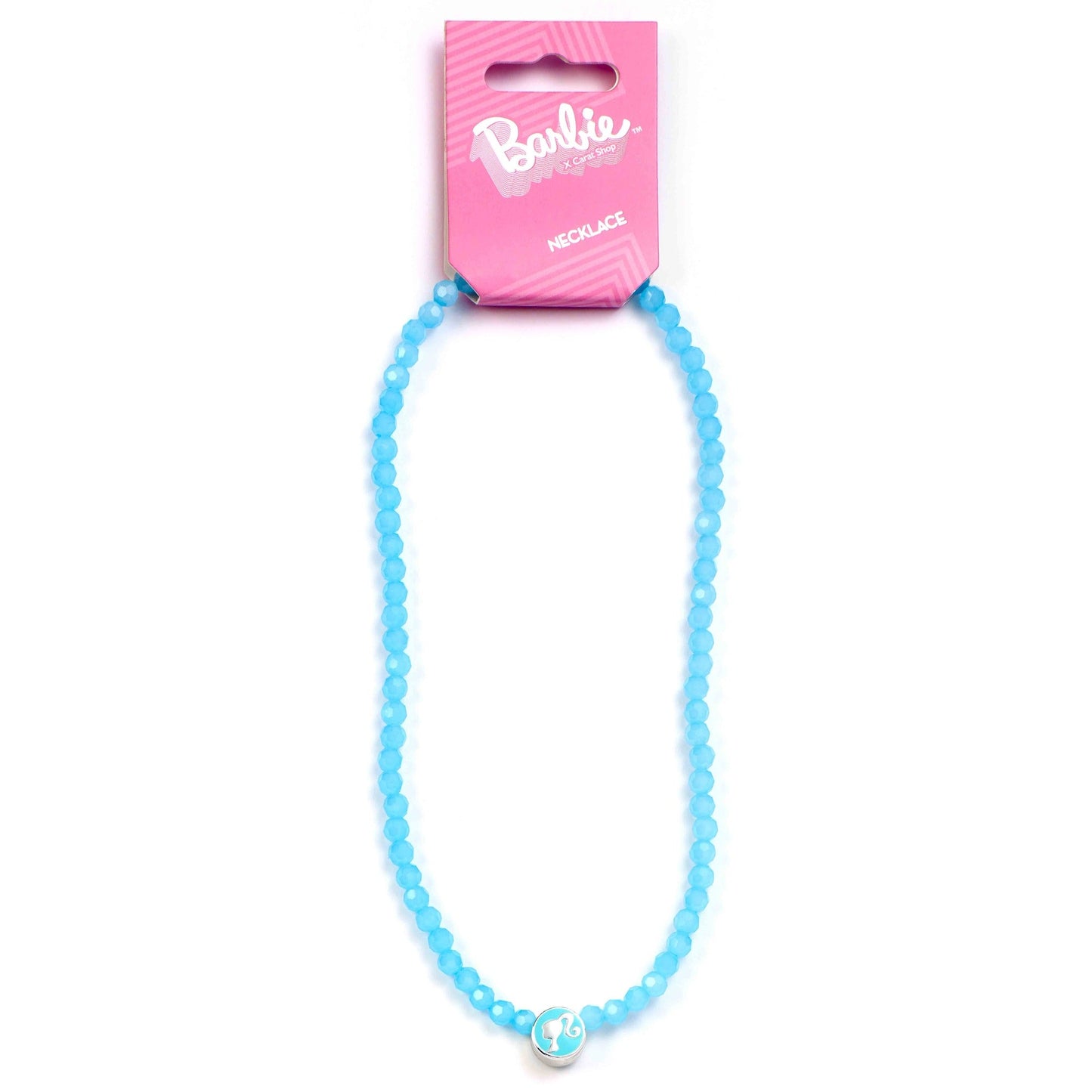 Barbie Blue Bead Necklace with Barbie Silhouette Charm