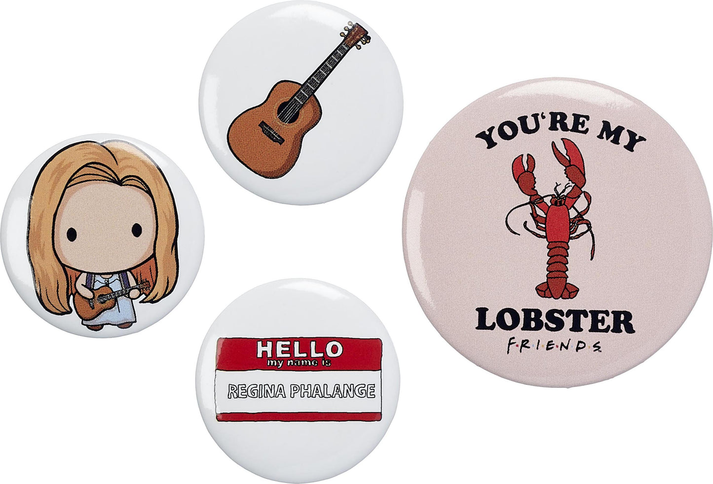 Friends the TV Series Phoebe Button Badge Set - Rouge
