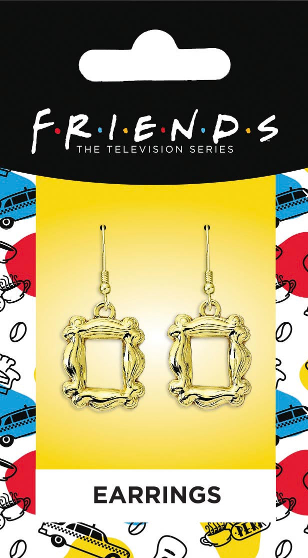 Friends the TV Series Frame Dangle Earrings - Gold
