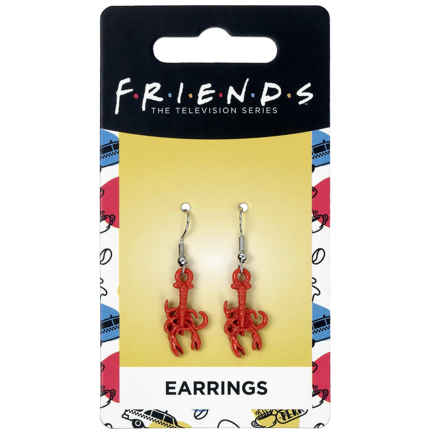 Friends the TV Series 3D Lobster Dangle Earrings - Red