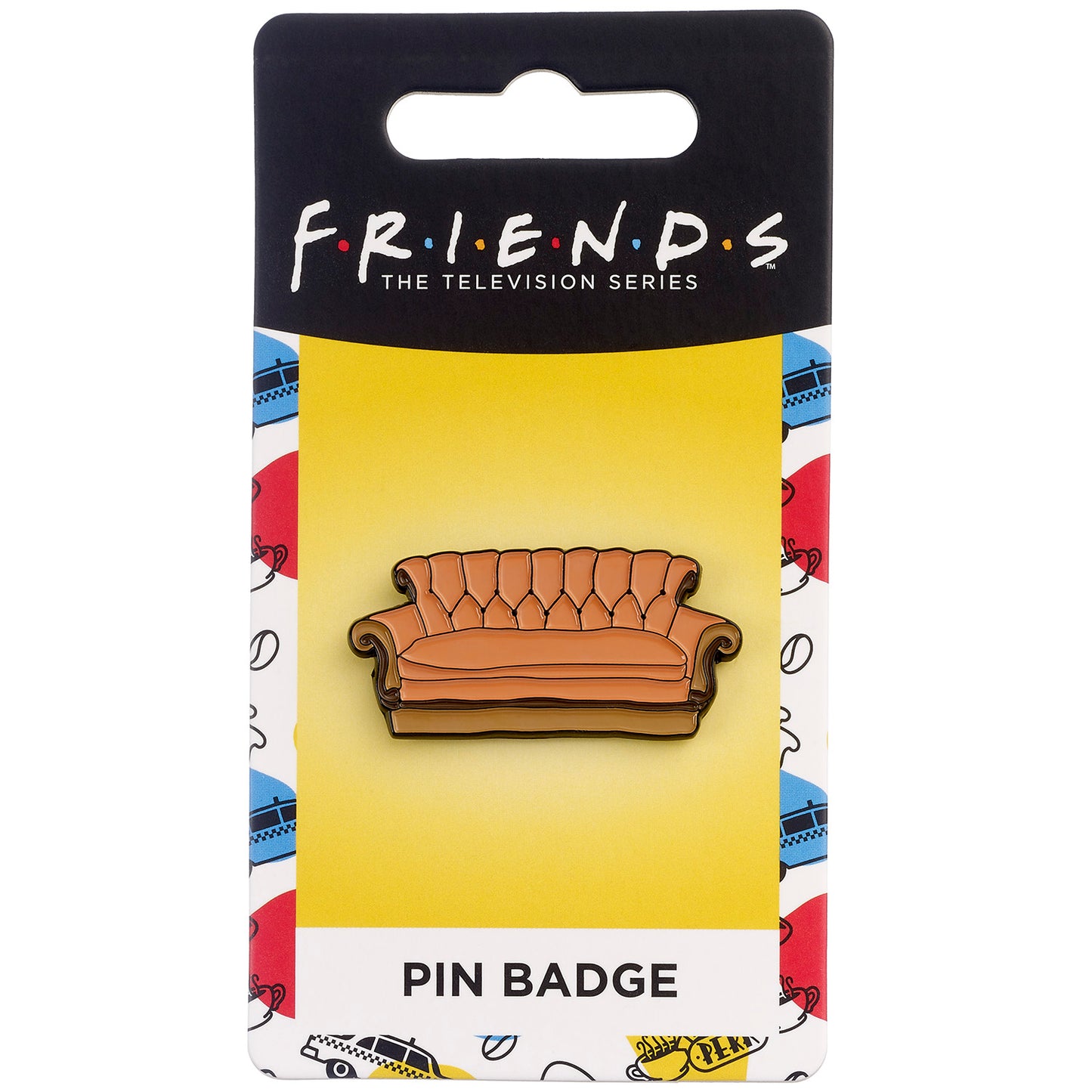Friends the TV Series Pivot, Pivot, Sofa Pin Badge - Brown