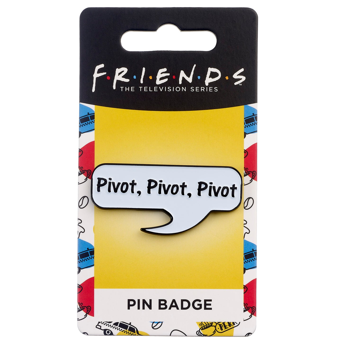 Friends the TV Series Pivot, Pivot Pin Badge - White