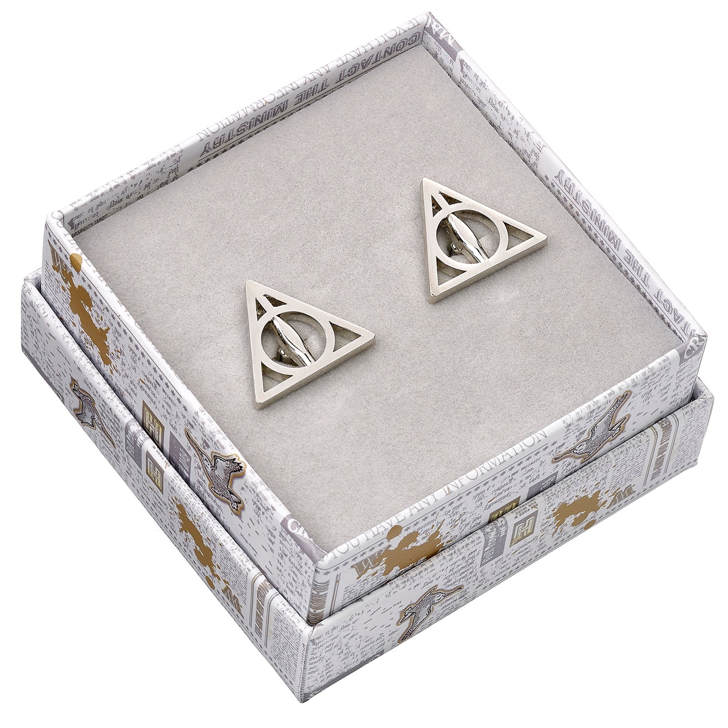 Harry Potter Men's Deathly Hallows Cufflinks - Silver