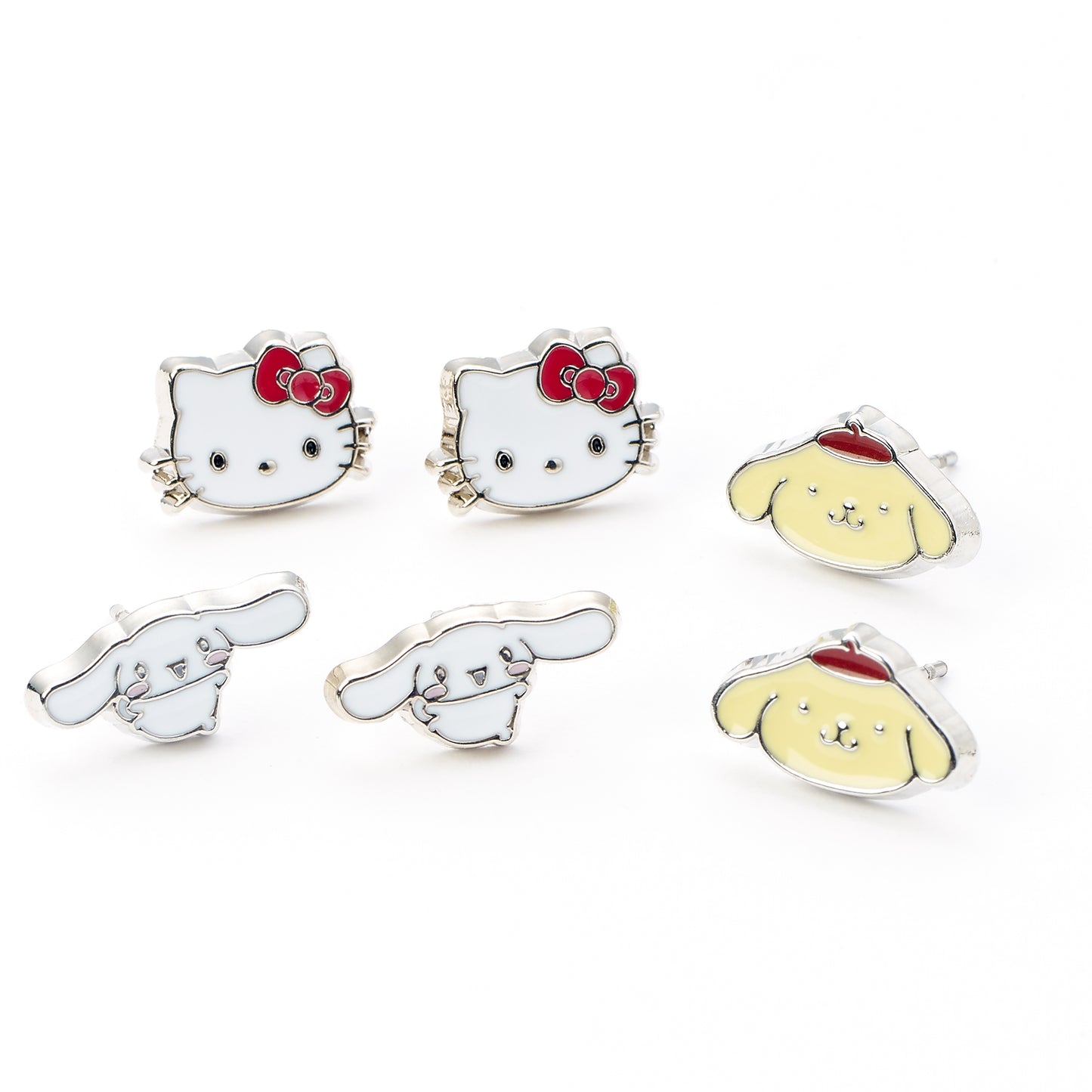 PREORDER - Hello Kitty Cinnamon Roll and Pompompurin Stud Earring Set