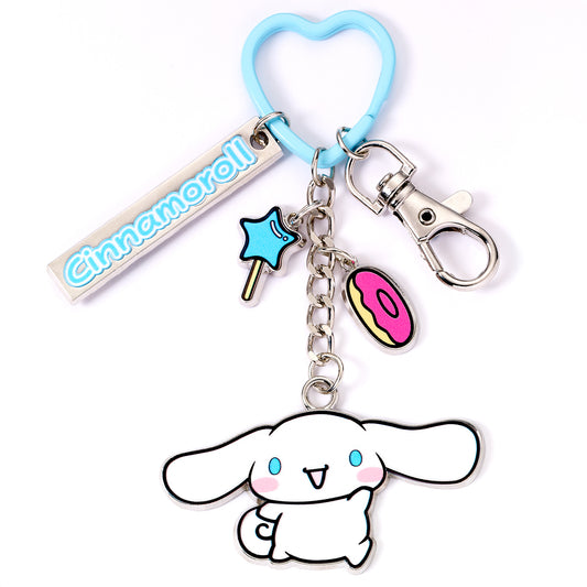 Hello Kitty Cinnamoroll Keyring with Charms