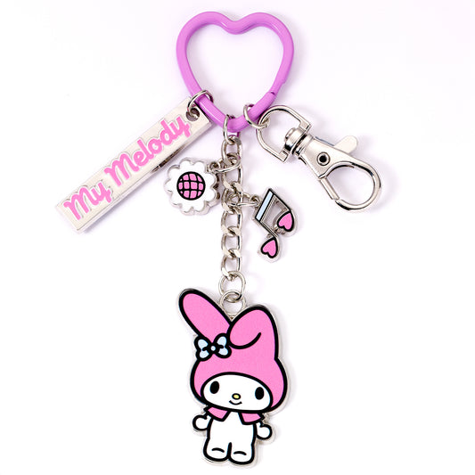 Hello Kitty My Melody Keyring with Charms