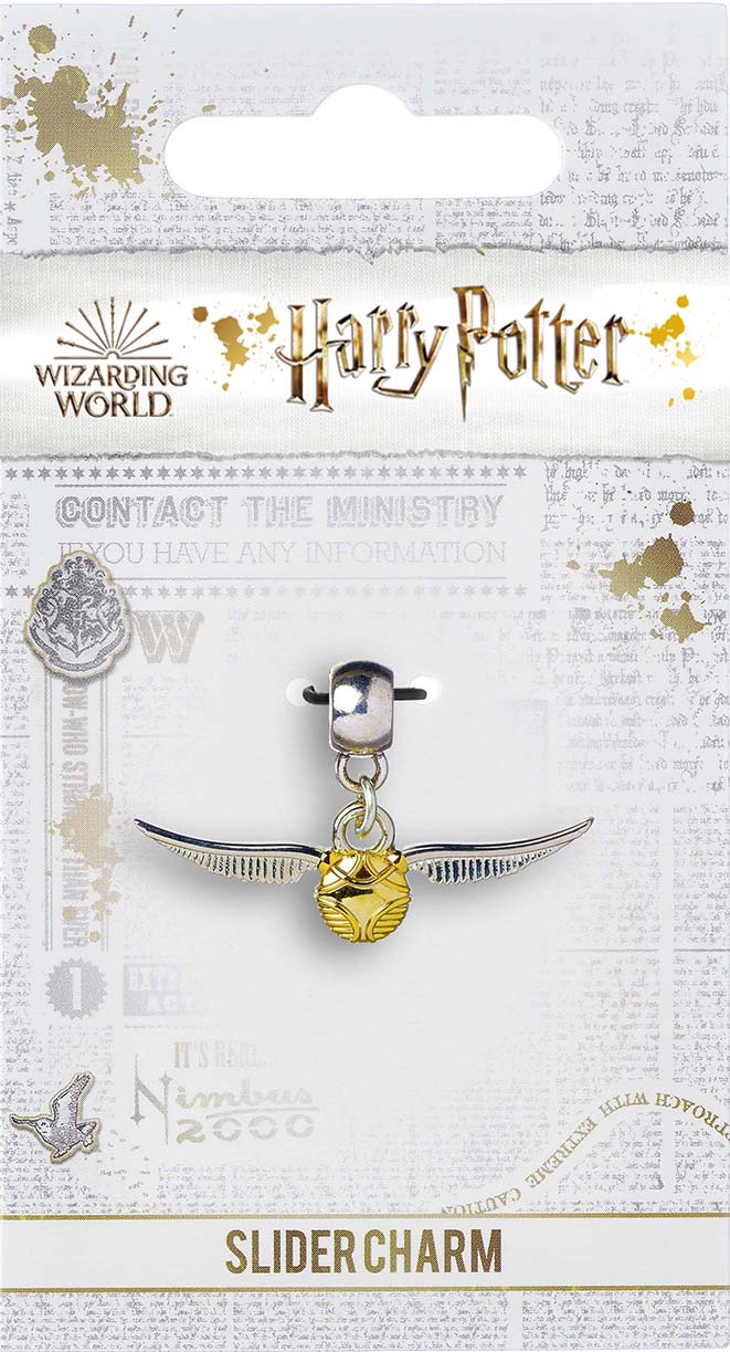 Harry Potter  Golden Snitch Slider Charm - Silver