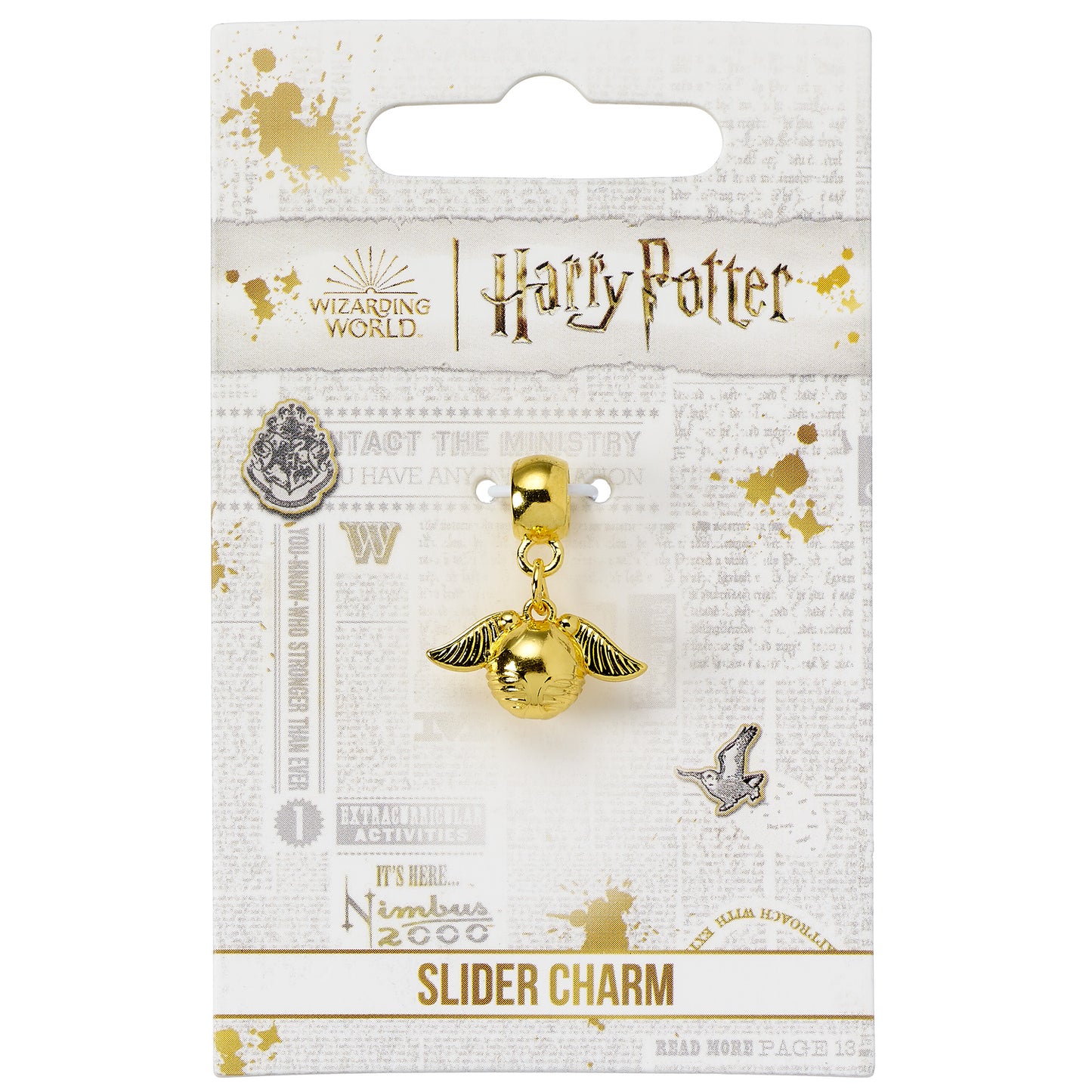 Harry Potter Golden Snitch Gold Tone Charm - Gold