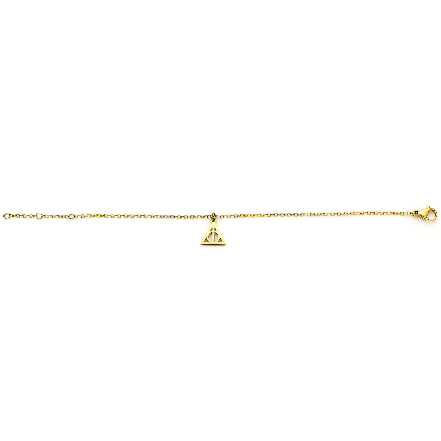 Harry Potter Deathly Hallows Stainless Steel Gold Chain Bracelet