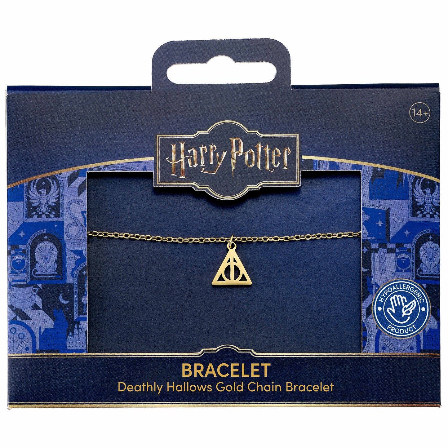 Harry Potter Deathly Hallows Stainless Steel Gold Chain Bracelet